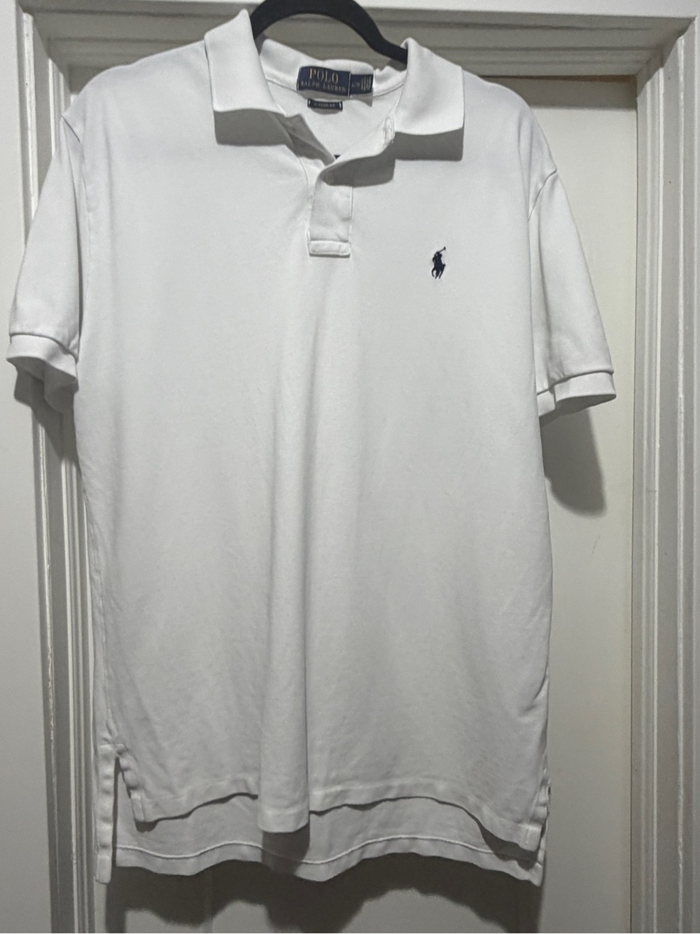Polo by Ralph Lauren White Men’s Short-Sleeve Polo with Navy Pony